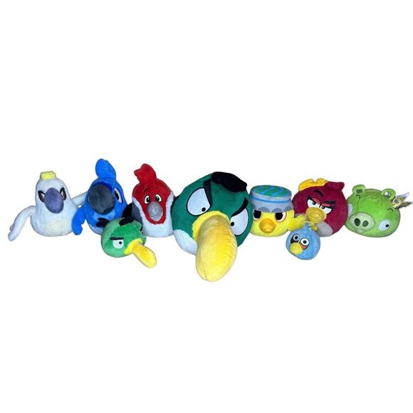 Angry Birds Plush Lot of 9 Plush Toys Stuffed Animals - Picture 1 of 3